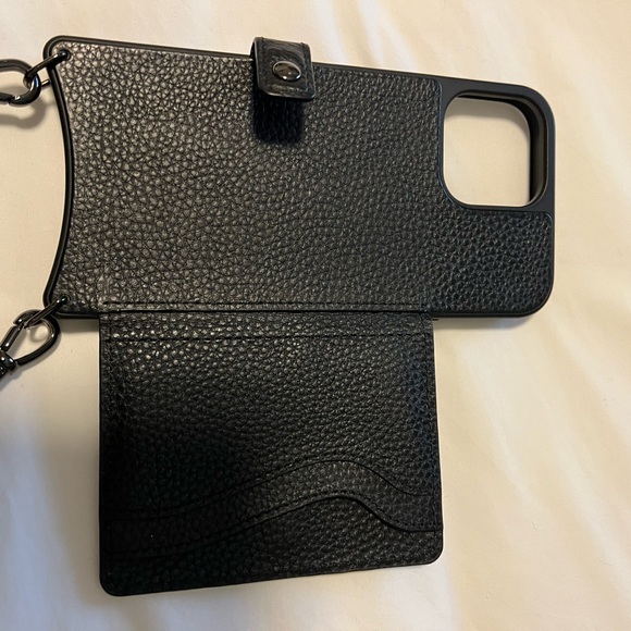Bandolier Black Leather Phone Case with Strap - Picture 4 of 4